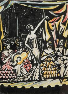 GOMEZ Helios 1905-1956,Flamenco dancers,Bernaerts BE 2017-06-21