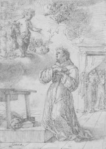 GOMEZ Vincente Salvador 1637-1680,L'Enfant Jésus apparaissant à Saint Antoine de Pa,1680,Christie's 2002-11-27