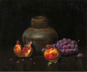 GOMI Teishiro 1918-2004,Pomegranate and vase,Mainichi Auction JP 2023-08-03