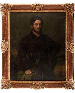 GOMIEN Charles 1808-1876,Ritratto di gentiluomo con frustino,Eurantico IT 2023-06-29