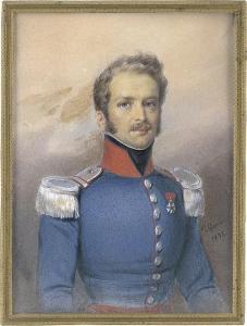 GOMIEN Paul 1799-1846,Bildnis eines französischen Offiziers mit dem Orde,Galerie Bassenge 2017-12-01
