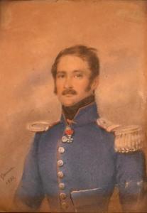 GOMIEN Paul 1799-1846,Portrait d'un officier à la Légion d’’Honneur,1831,Ferri FR 2017-03-04