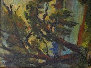GOMORY Jeno 1902,Trees along the Seine,Inter-Art Budapest Auctions HU 2013-05-30