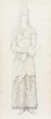 GONCHAROVA Nataliia Sergeevna 1881-1962,Portrait A Woman Standing,Hindman US 2014-05-16