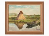 GONCZI Gebhardt Tibor 1902-1994,River Landscape,1943,Auctionata DE 2015-07-21