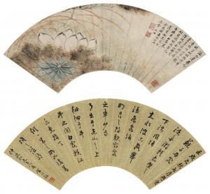 GONGSHOU PAN 1741-1794,Lotus/ Calligraphy,Christie's GB 2019-03-19