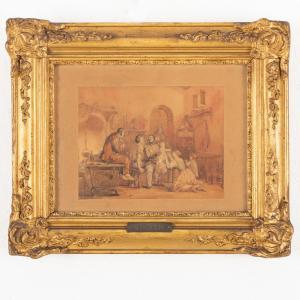GONIN Guido 1833-1906,Famiglia in un interno,1854,Wannenes Art Auctions IT 2023-05-25