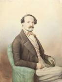 GONIN Guido 1833-1906,Portrait d'homme dans un fauteuil,Ruellan FR 2016-02-13