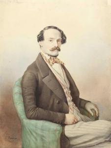 GONIN Guido 1833-1906,Portrait d'homme dans un fauteuil,Ruellan FR 2015-08-06