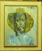 GONZALES Daniel 1900-1900,Femme au chapeau jaune,Millon & Associés FR 2012-07-06