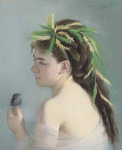 GONZALES Eva 1849-1883,Le moineau,1865-1870,Christie's GB 2018-06-20