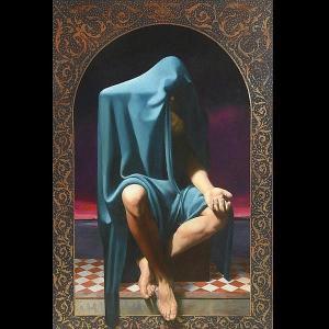 GONZALEZ JORGE ALBERTO 1949,Seated Male Draped in Blue,Auctions by the Bay US 2013-06-07