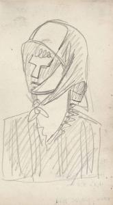 GONZALEZ Julio 1876-1942,Femme au foulard,1930,Christie's GB 2013-06-21