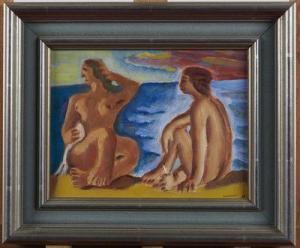 GONZALEZ Marcel 1928-2001,Femmes sur la plage,1987,Adjug'art FR 2021-11-25