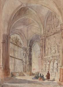 GOODALL EDWARD 1795-1870,'Burgos Cathedral',1853,Bernaerts BE 2011-06-23