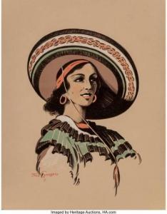 GOODAN Tillman Parker 1896-1958,Vaquero & Senorita,Heritage US 2022-10-28