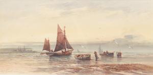 GOODMAN M,Fisherfolk on the Shore at Low Tide,1909,Mellors & Kirk GB 2022-06-15
