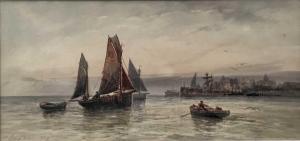 GOODMAN M,Fishing Boats in a harbour,1909,Reeman Dansie GB 2022-08-21