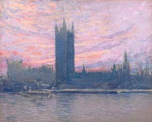 GOODMAN Robert Gwelo 1871-1939,The Palace of Westminster, London,Strauss Co. ZA 2018-10-15