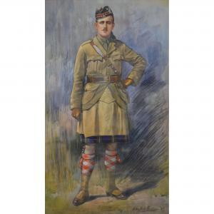 GOODMANN Arthur Jule,portrait possibly an Argyll and Sutherland Highlan,1917,Gilding's 2018-10-16