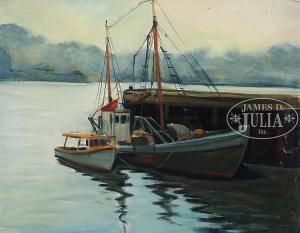 GOODRIDGE Paul 1912-1991,Boats at Dock,James D. Julia US 2016-02-03