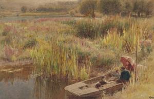 GOODWIN Albert 1845-1932,A lazy summer afternoon on a punt,1890,Christie's GB 2013-03-13