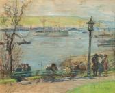 GOODWIN Arthur Clifton 1866-1929,Gunboats on the Hudson,Skinner US 2014-09-19