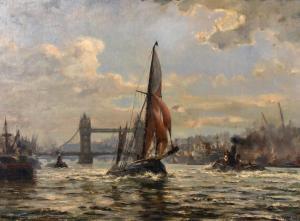 GOODWIN Robin,The Arrow, A Thames Sailing Barge Leaving The Oute,1954,John Nicholson 2021-03-24