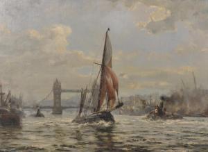 GOODWIN Robin,The Arrow, Thames Sailing Barge, leaving the Pool ,1921,John Nicholson 2020-02-26