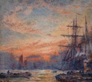 GOODWIN SYDNEY 1867-1944,Evening Sunset on the Thames,2010,Peter Wilson GB 2018-02-15