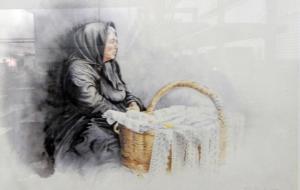 GOODY Ros,Portrait of an old peasant woman with a basket of ,The Cotswold Auction Company 2017-05-16