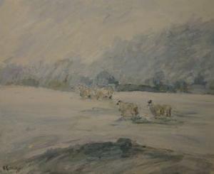 GOOLDEN BARBARA,winter scene, sheep in snow,Rogers Jones & Co GB 2008-04-26