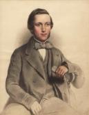 GOOSE WILLIAM HENRY 1816-1885,Portrait of a seated young gent,1855,Keys GB 2018-04-27