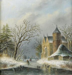 GOOSSENS Gerardus 1805-1890,Winterliches Eisvergnügen.,Dobiaschofsky CH 2005-05-01