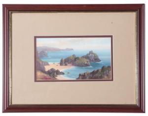 GORDON Harold 1800-1900,Cornish coastal scene,Keys GB 2021-07-23