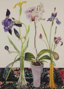 GORDON harry More 1928-2015,Orchid and Irises,1999,Rosebery's GB 2023-03-14