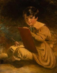 GORDON John Watson,Seated Boy with a Sketch Pad, said to be the Artis,William Doyle 2024-01-25