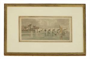 GORDON Julia Isabella, Lady 1772-1867,A VIEW OF A BRIDGE IN TOWN,1808,Sworders GB 2020-02-04