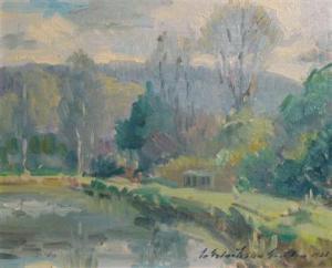 GORDON Leon 1889-1943,SPRING LANDSCAPE,1935,Freeman US 2009-10-23