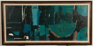 GORDON Steele 1906-1961,Blue Composition,1961,Cottone US 2017-01-25