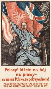 GORDON Witold,POLES! UNDER THE POLISH FLAG ON TO THE FIGHT / FOR,c.1916,Swann Galleries 2017-08-02