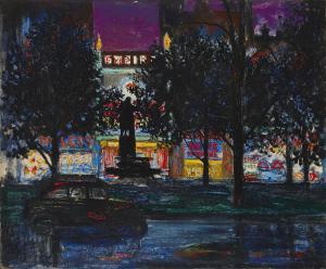 GORE Frederick 1913-2009,Leicester Square at Night,Rosebery's GB 2024-03-12