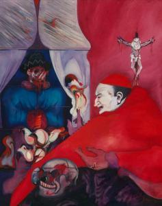 GORELLA Arwed D,Der Bischof von Nantes verhört Gilles de Rais 1440,1966,Galerie Bassenge 2020-11-26