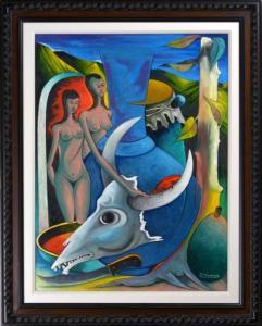 GORGUE Jean E 1930,Untitled (Surreal Landscape with Figures),Stair Galleries US 2011-02-25