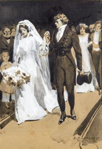 GORGUET Auguste Francois 1862-1927,Le mariage,Chayette et Cheval FR 2024-04-12