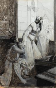 GORGUET Auguste Francois 1862-1927,Princess Melisande and Bertrand,Sotheby's GB 2022-11-10