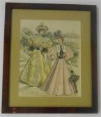 GORIN G 1800-1800,Elégantes en promenade, une en robe rose et l'autr,Morand FR 2019-10-22