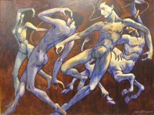 GORMAN James,Frantic dance; nude figures with centaur, in the S,1998,Lacy Scott & Knight 2024-03-15