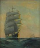 gormley w.m 1900-1900,CLIPPER SHIP AT DUSK,Susanin's US 2008-10-04