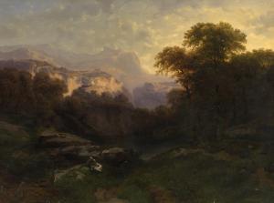 GOROVSKY Apolinary Hilariévitch 1833-1900,Alpine Landscape,1859,MacDougall's GB 2015-12-02